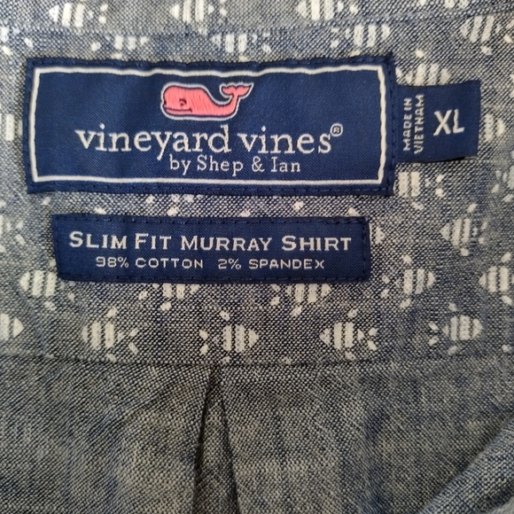 Vineyard Vines Shep & Ian Slim Fit Murray button up shirt size XL blue white - Picture 1 of 9
